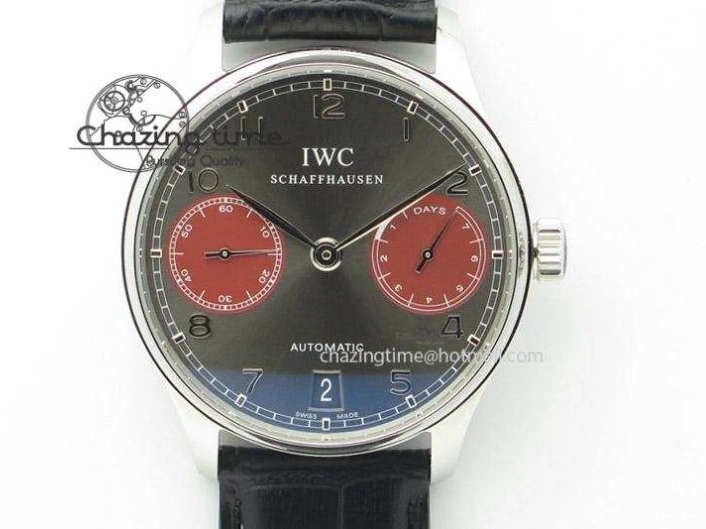 MIROTIME 0519 TimelessDesign Portuguese IW358304 ZF 1:1 Best Edition SS Blue Dial on Leather Strap A 7078